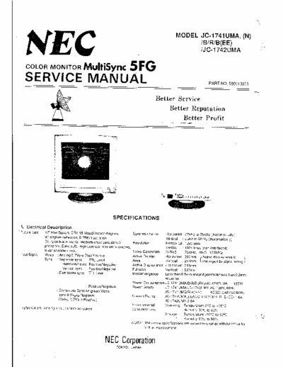 NEC MultiSync 5FG_JC-1741UMA_JC1742UMA Service Manual